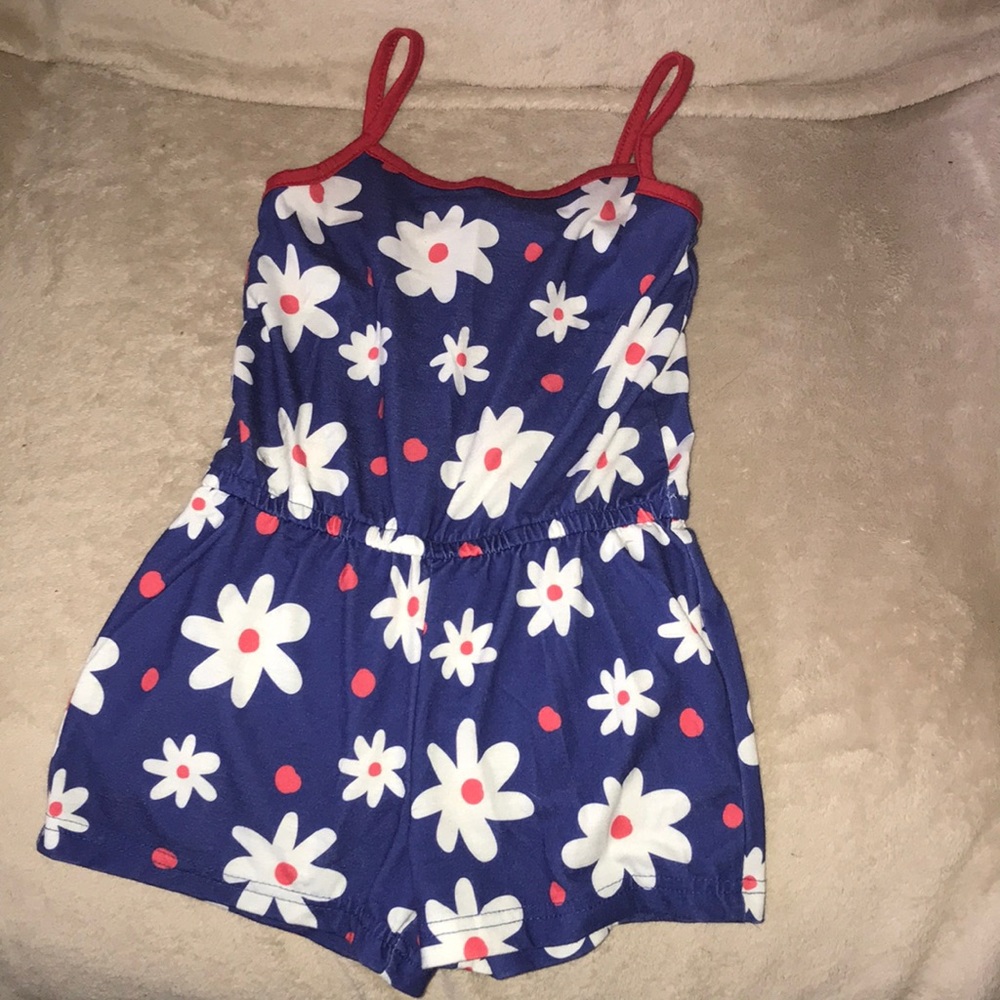 Sunshine swing size 4 romper blue red and white 💕